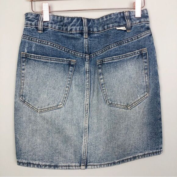 BILLABONG | Black Magic Blue Denim Jean Mini Skirt Ombre’ Women’s Size 25 (0) - Picture 8 of 10